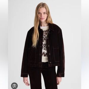 Madewell Chocolate Velvet Jean Jacket & Pants